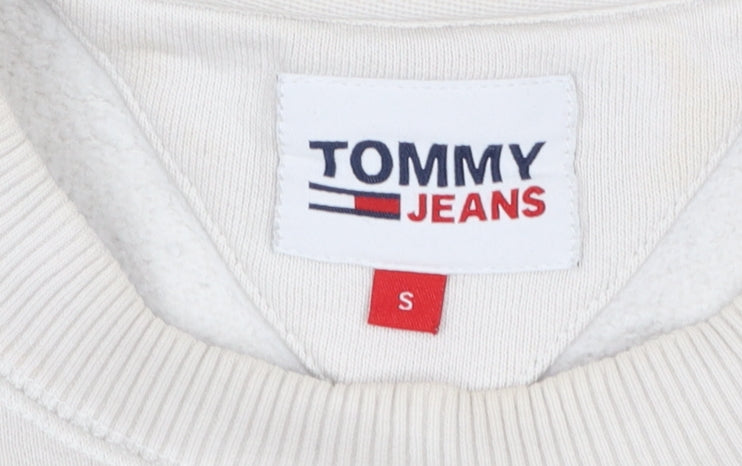 Mens UK Size S Tommy Jeans Beige Pullover Sweatshirt