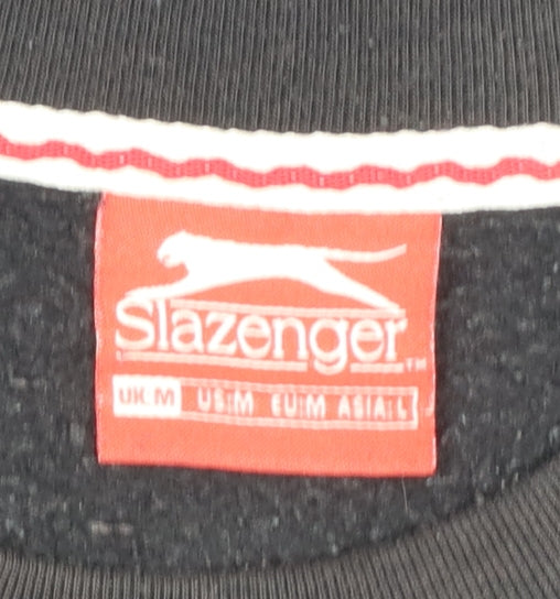 Mens UK Size M Slazenger Black Pullover Sweatshirt
