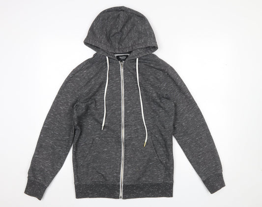 Womens UK Size XS Bershka Grey Full Zip Hoodie