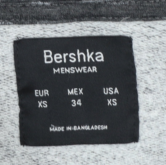Womens UK Size XS Bershka Grey Full Zip Hoodie