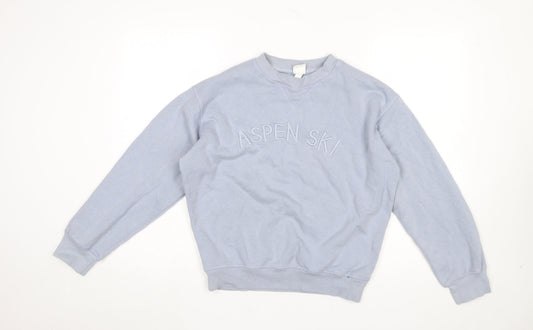 Womens UK Size XS H&M Blue Pullover Sweatshirt