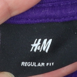 Mens UK Size XL H&M Purple Pullover Hoodie