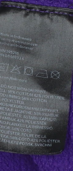 Mens UK Size XL H&M Purple Pullover Hoodie