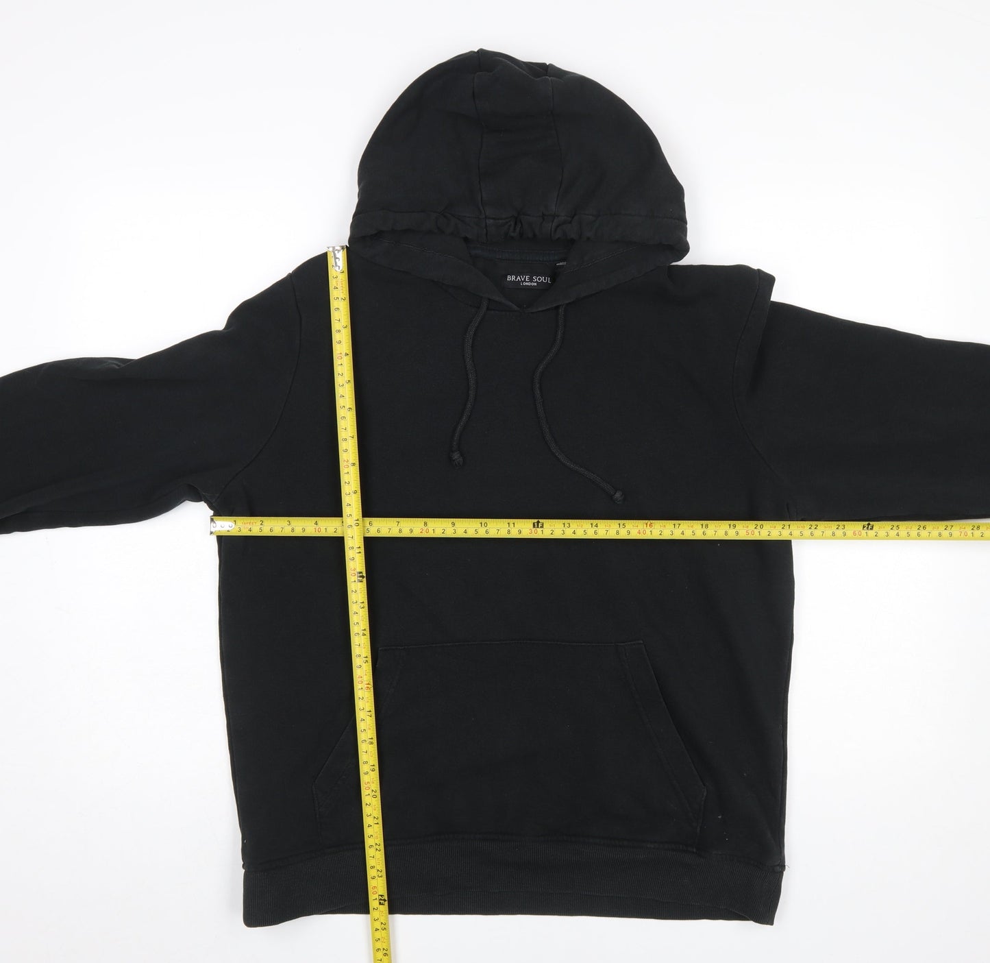 Mens UK Size L Brave Soul Black Pullover Hoodie