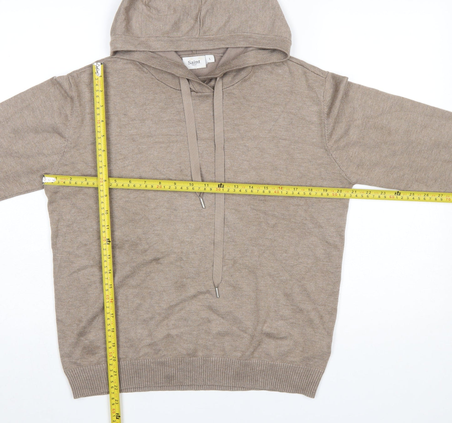 Womens UK Size L Saint Tropez Beige Pullover Jumper