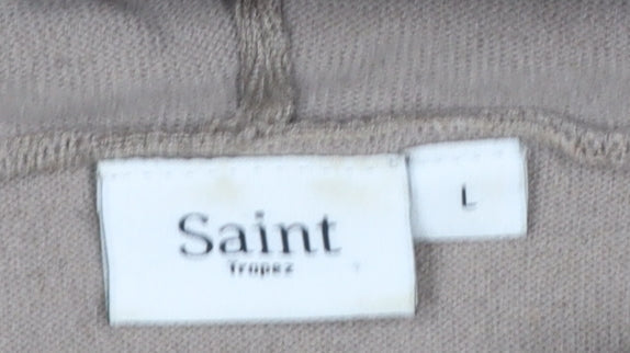 Womens UK Size L Saint Tropez Beige Pullover Jumper