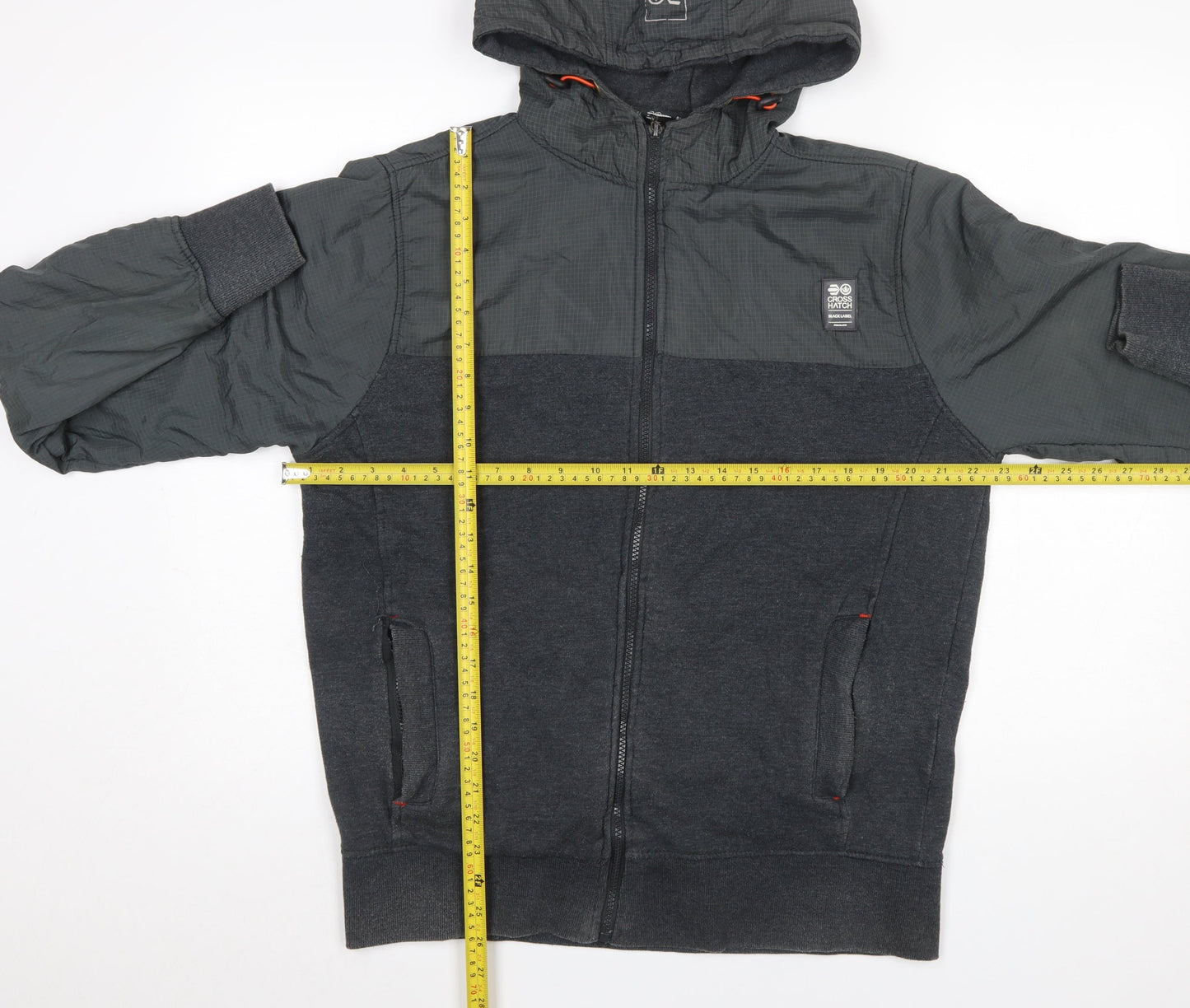 Mens UK Size M Crosshatch Grey Basic Jacket