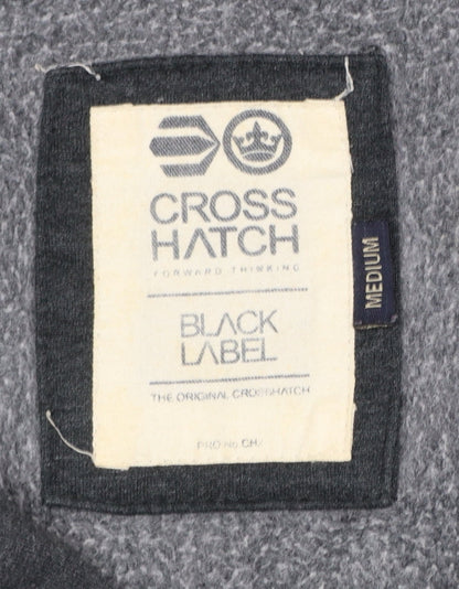 Mens UK Size M Crosshatch Grey Basic Jacket