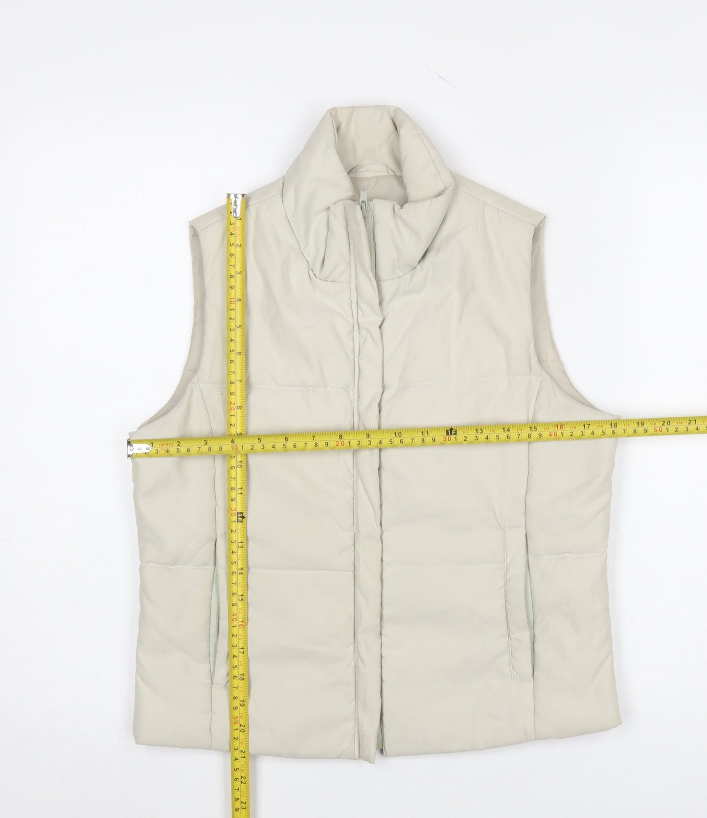 Womens UK Size 10 Moto Jeanswear Beige Puffer Jacket