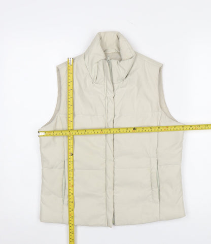 Womens UK Size 10 Moto Jeanswear Beige Puffer Jacket
