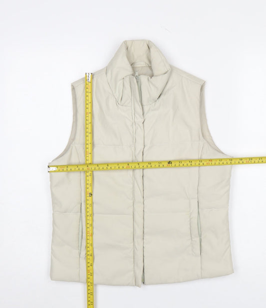 Womens UK Size 10 Moto Jeanswear Beige Puffer Jacket