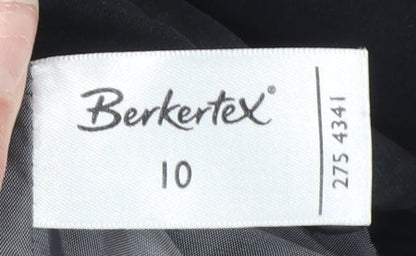 Womens UK Size 10 Berkertex Black Parka Coat