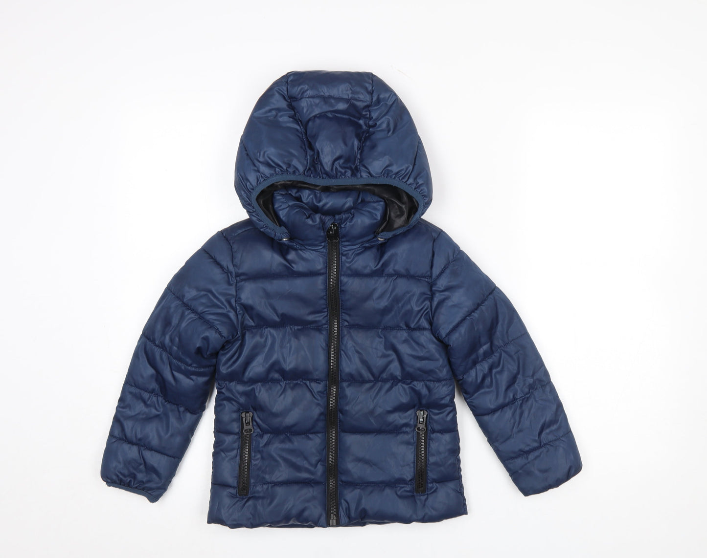 Boys UK Size 5-6 Years Mango Blue Puffer Jacket