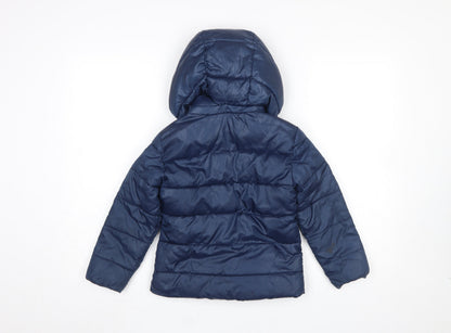 Boys UK Size 5-6 Years Mango Blue Puffer Jacket