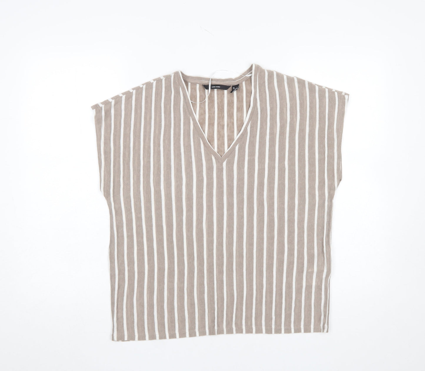 Womens UK Size L VERO MODA Beige Basic Blouse