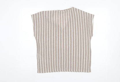 Womens UK Size L VERO MODA Beige Basic Blouse