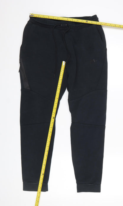 Womens UK Size M Nike Regular Fit Sweatpants Black Trousers