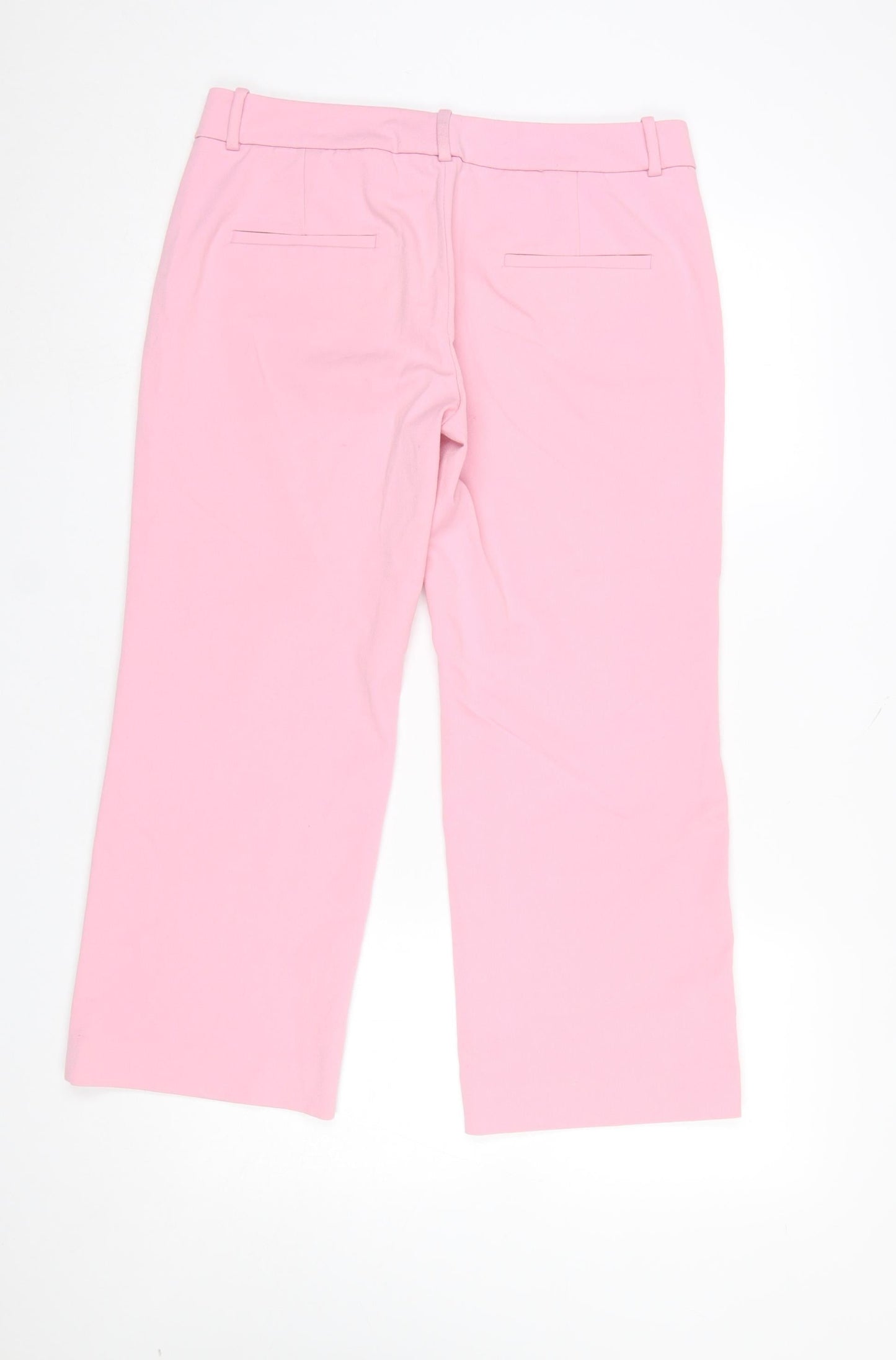 Womens UK Size 12 Zara Slim Fit Business Casual Workwear Pink Trousers