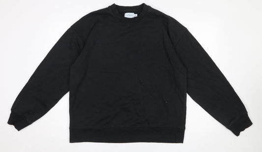 Mens UK Size M Topman Black Pullover Sweatshirt