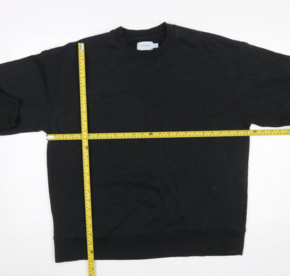 Mens UK Size M Topman Black Pullover Sweatshirt