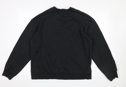 Mens UK Size M Topman Black Pullover Sweatshirt