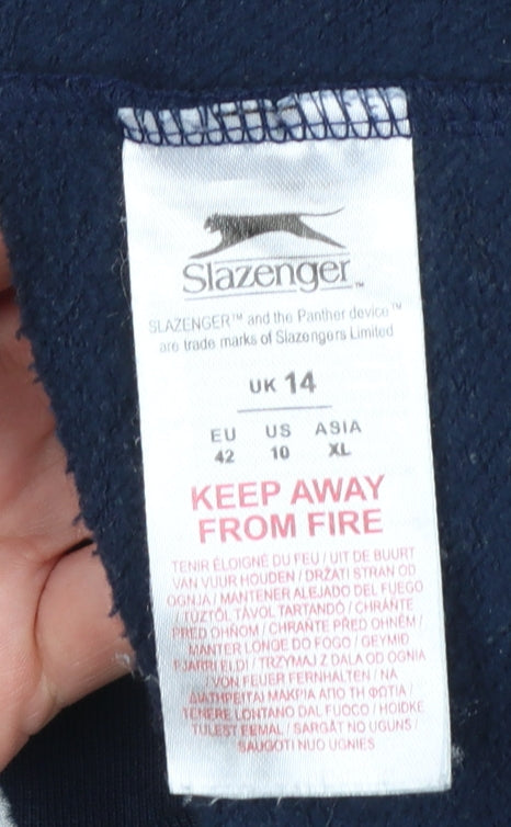 Womens UK Size 14 Slazenger Blue Pullover Sweatshirt