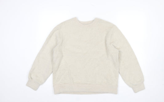 Womens UK Size S Marks and Spencer Beige Pullover Sweatshirt