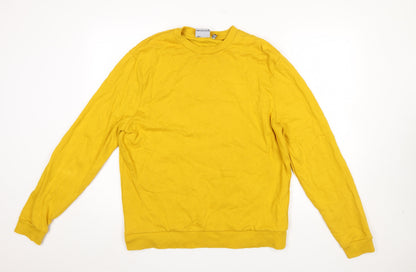 Mens UK Size L ASOS DESIGN Yellow Pullover Sweatshirt
