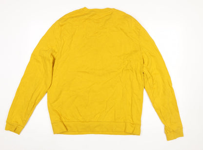 Mens UK Size L ASOS DESIGN Yellow Pullover Sweatshirt