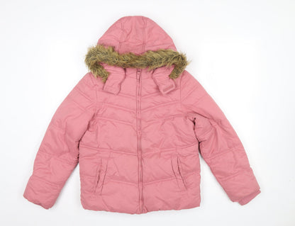 Girls UK Size 12-13 Years FatFace Pink Puffer Jacket