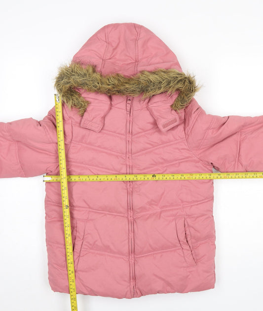 Girls UK Size 12-13 Years FatFace Pink Puffer Jacket