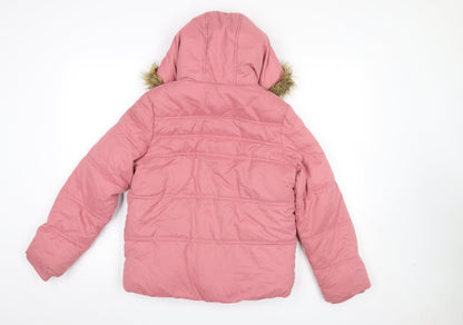 Girls UK Size 12-13 Years FatFace Pink Puffer Jacket