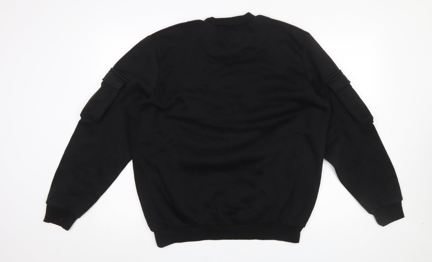 Mens UK Size S boohooMAN Black Pullover Sweatshirt