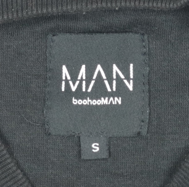 Mens UK Size S boohooMAN Black Pullover Sweatshirt