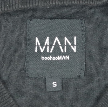 Mens UK Size S boohooMAN Black Pullover Sweatshirt