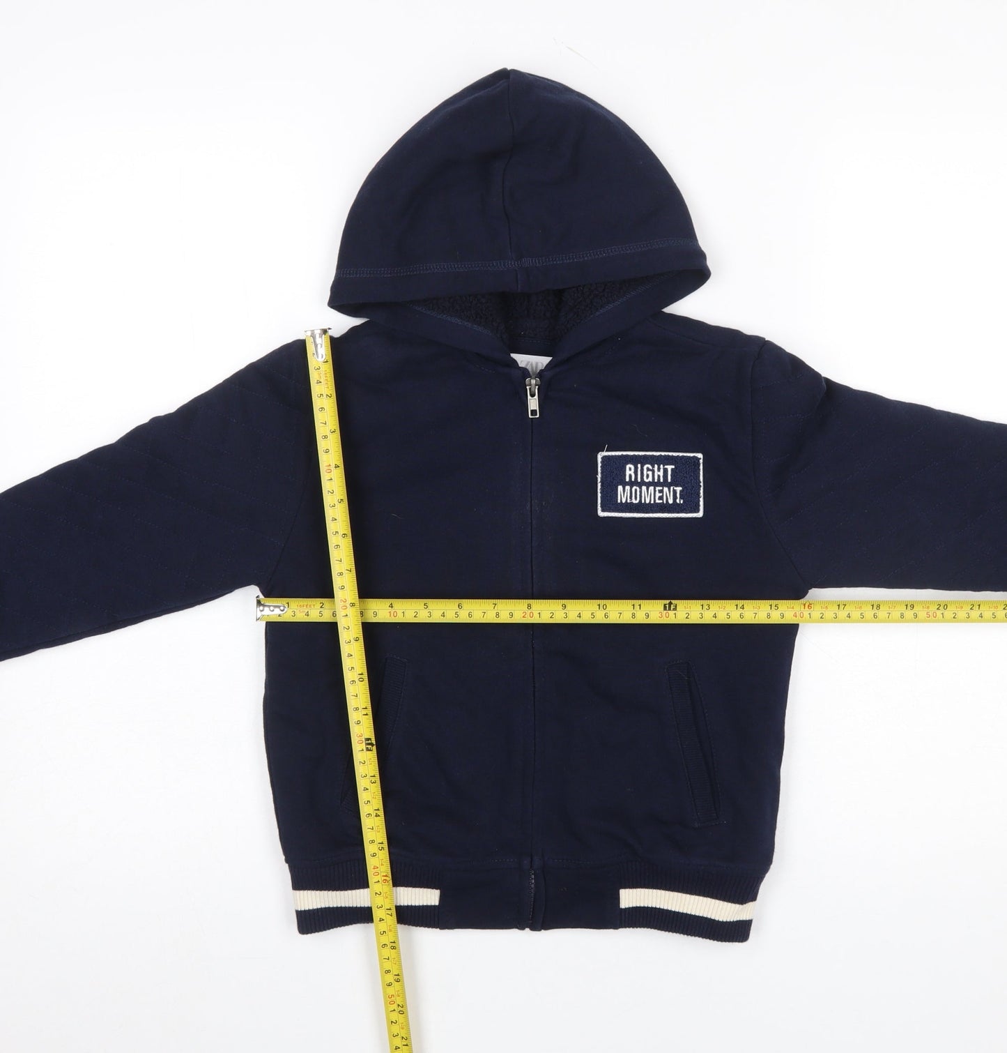 Boys UK Size 7 Years Zara Blue Full Zip Hoodie