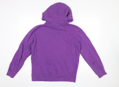 Mens UK Size M Tommy Jeans Purple Pullover Hoodie