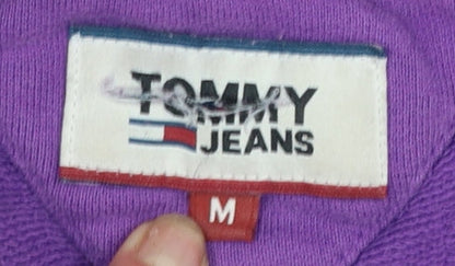 Mens UK Size M Tommy Jeans Purple Pullover Hoodie