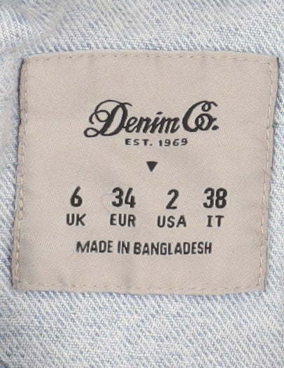 Womens UK Size 6 Denim Co. Blue Basic Jacket