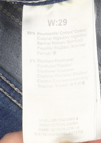 Womens UK Size 12 Blue Monkey Slim Fit Skinny Blue Jeans