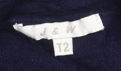 Womens UK Size M J & W Blue Cardigan Jumper
