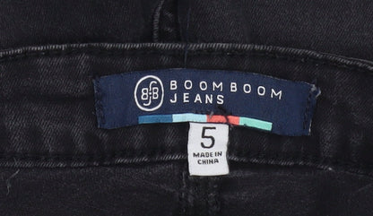 Womens UK Size 5 BoomBoom Jeans Slim Fit Skinny Black Jeans