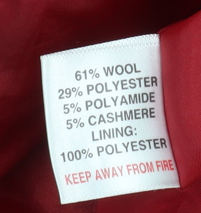 Womens UK Size 18 EWM Pure Classics Red Pea Coat