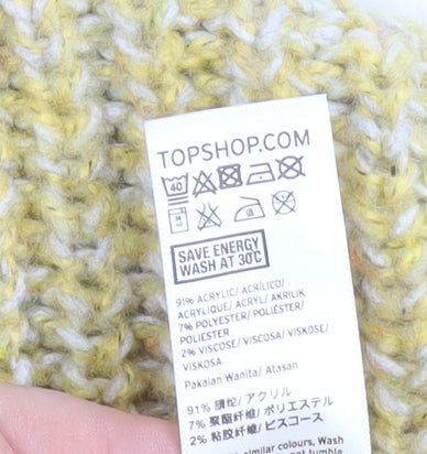 Womens UK Size L Topshop Yellow Pullover Jumper