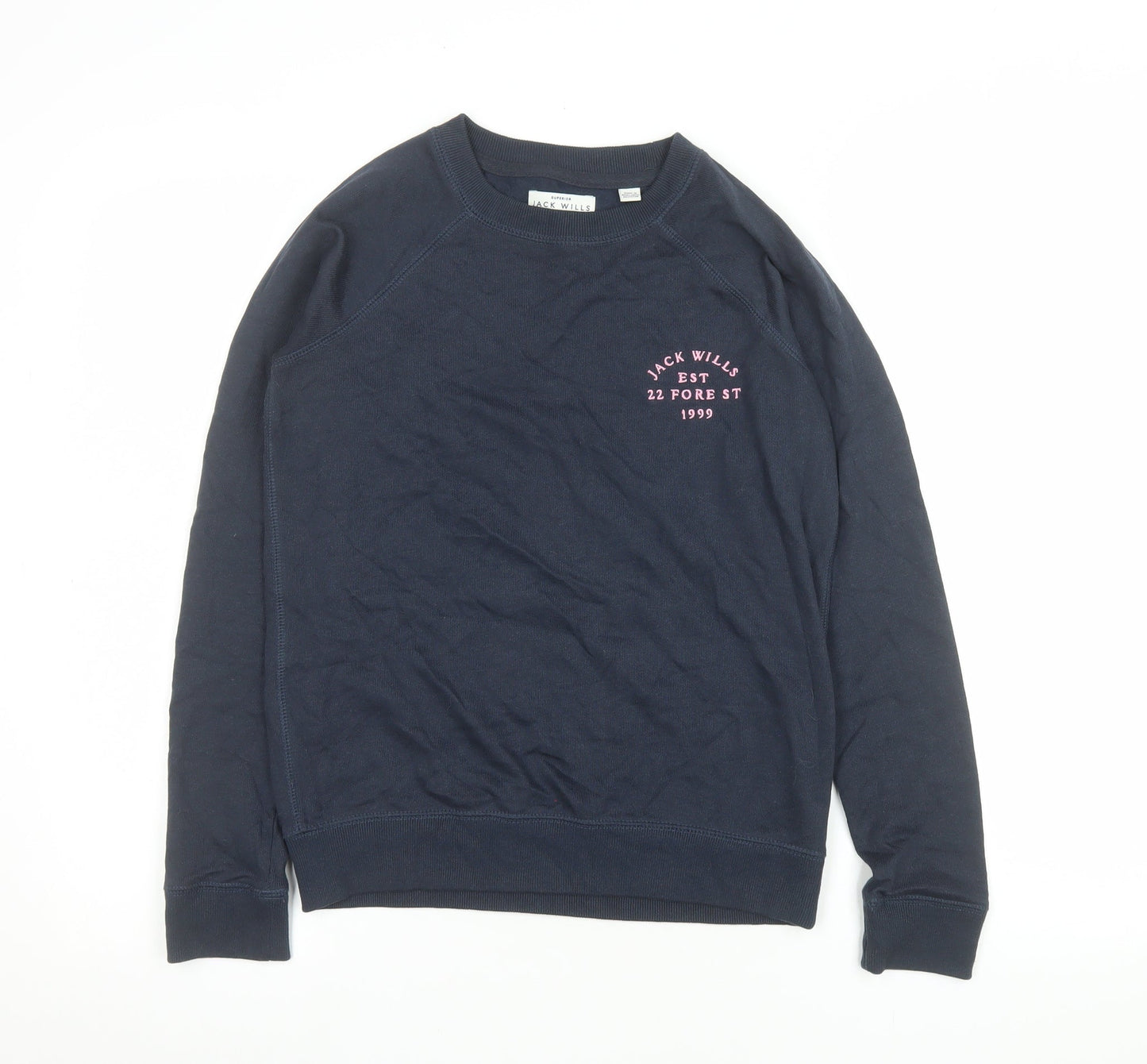 Womens UK Size 8 Jack Wills Blue Pullover Sweatshirt