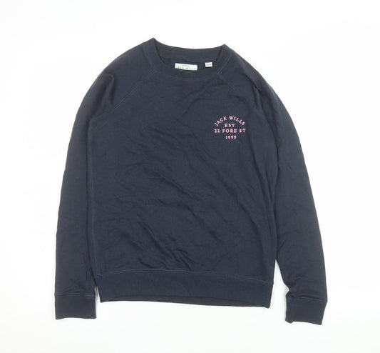 Womens UK Size 8 Jack Wills Blue Pullover Sweatshirt