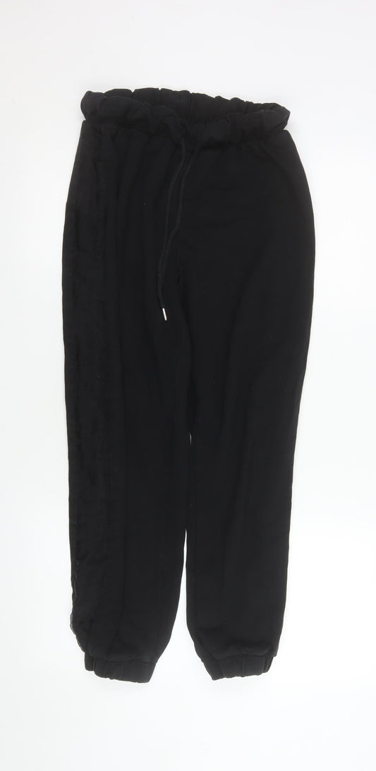 Womens UK Size 8 ASOS Regular Fit Jogger Black Trousers
