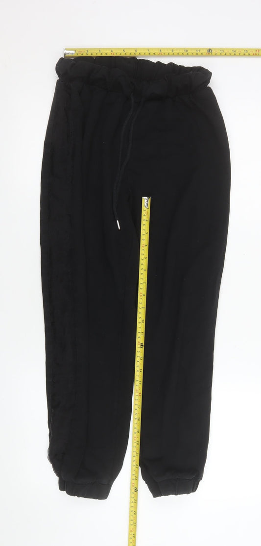 Womens UK Size 8 ASOS Regular Fit Jogger Black Trousers