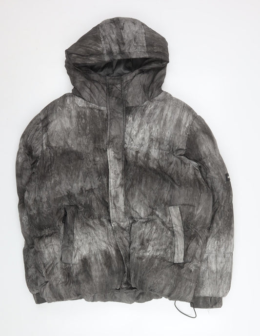 Mens UK Size M GOODFORNOTHING Grey Puffer Jacket