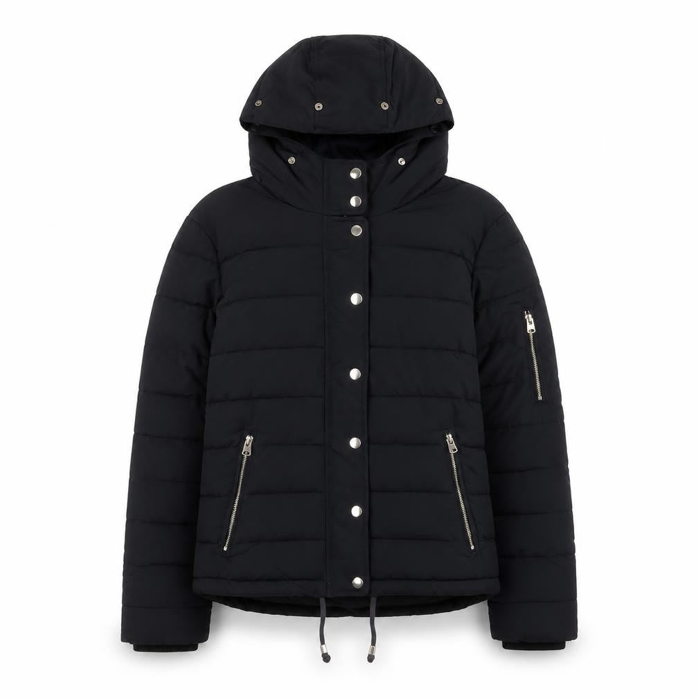 Womens UK Size 10 Topshop Black Puffer Jacket